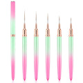 Nail Art Liner Brushes - Nail Art Design Pen Painting Tools Liner Brush UV Gel Polish Painting Nail Design Brush Metal