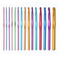 Factory Sale Multicolor 15Sizes 2mm-12mm Individual Size Aluminum Handle Crochet Hooks Knitting Knit Needles Crochet Hooks