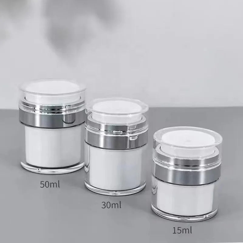 Plastic Acrylic Vacuum Press Airless Pump Bottle Jar 50 ml