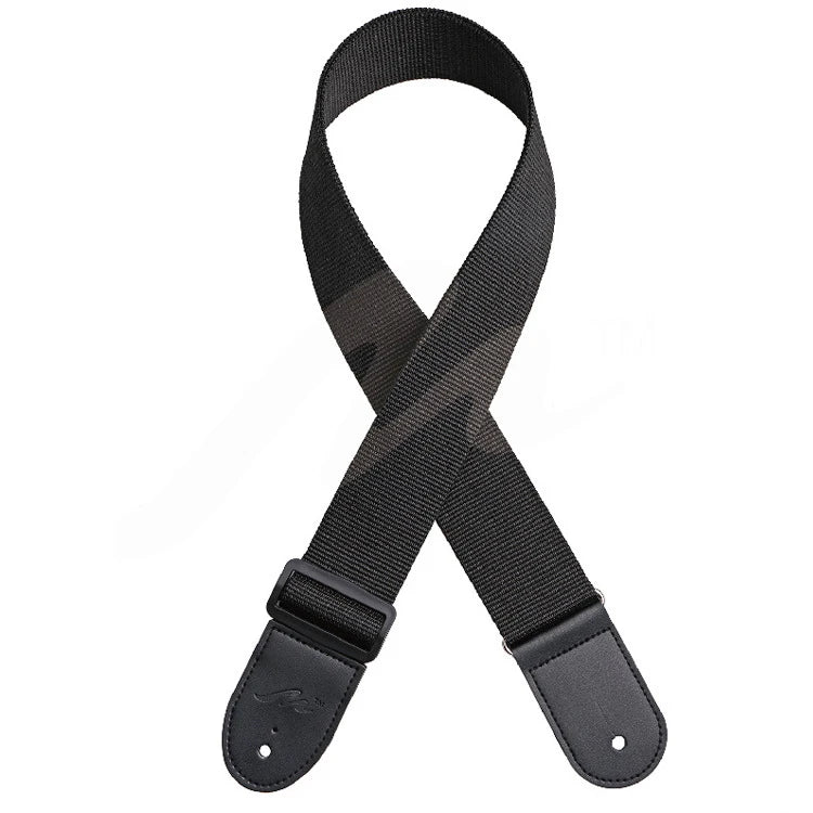 Custom Nylon Leather Guitar Strap with 50 mm Webbing Vintage Luxury Pick Holder Strong Heavy Duty Safety Neck Strap Custom Color