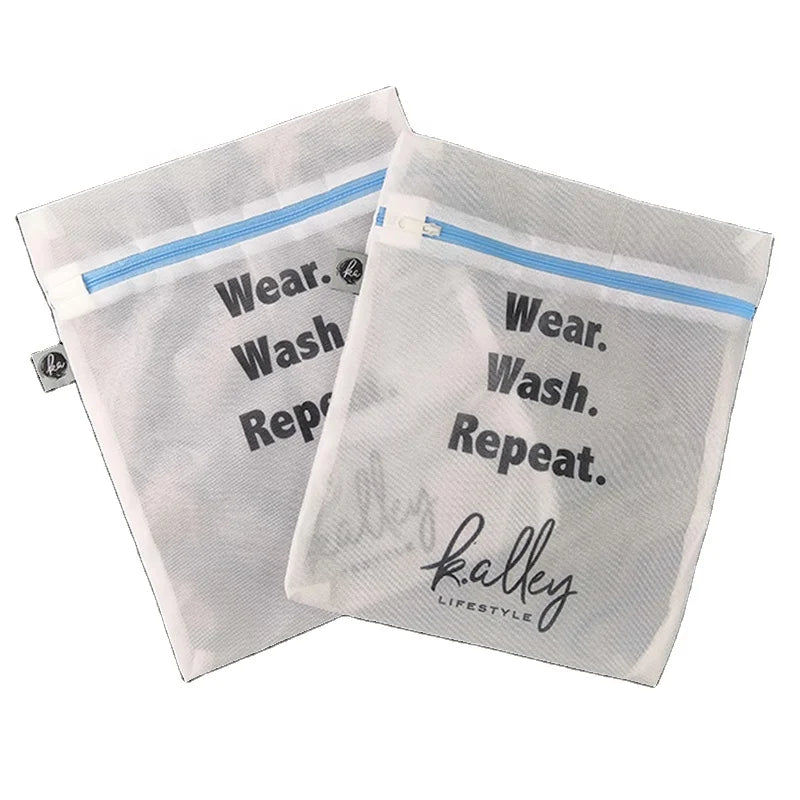 Mesh Fabric Lingerie Laundry Bag Wash and Fold Laundry Bags Customize Laundry Polyester Mesh Washing Bag