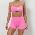 Custom Logo Pattern Athletic Activewear Sports Clothes Seamless Workout Clothing Women Sportswear Yoga Wear Gym Fitness Sets