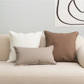 Amity Nordic Modern Embossed Weave Design Cushion Cover Living Room Sofas Solid  Pillow Case  Flange Pillow Cover
