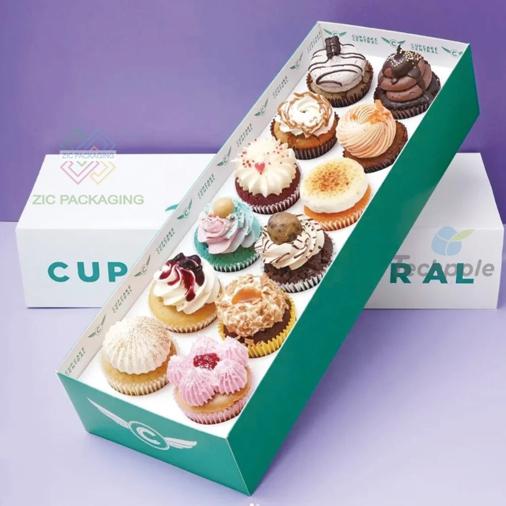 Eco-Friendly Food Grade Paper Box for Takeout for Cupcakes for Cookies Crepes Donuts Bakery Bread Sushi Gifts for Catering