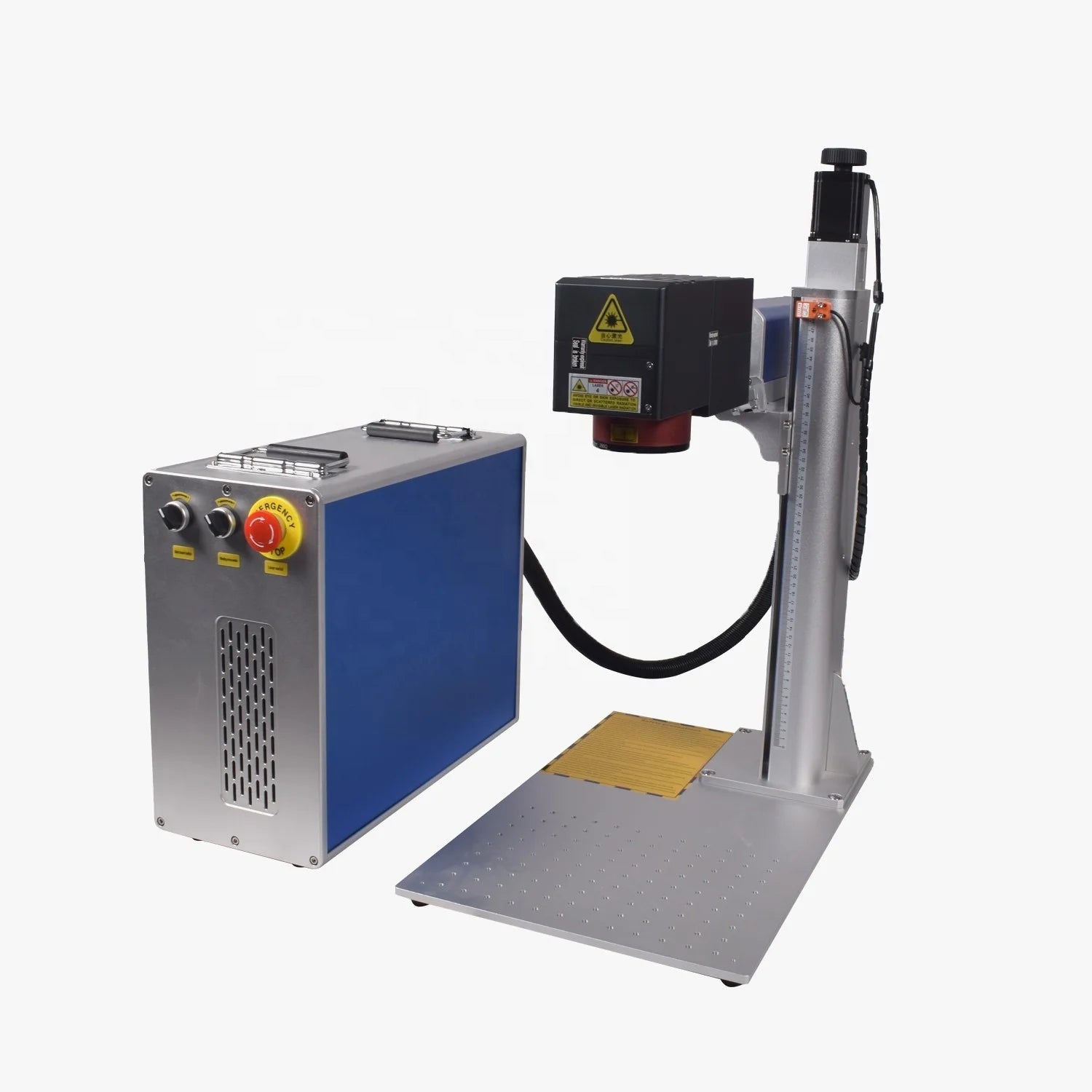 EU Stock Scotle Split Type 3D 200W JPT M7 MOPA EZCAD 3 Fiber Laser Marking Machine for Curved Relief Deep Marking/Engraving