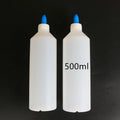 500ml Oblate Shape PE Glue Bottle Soft Squeeze Plastic Dropper Bottle