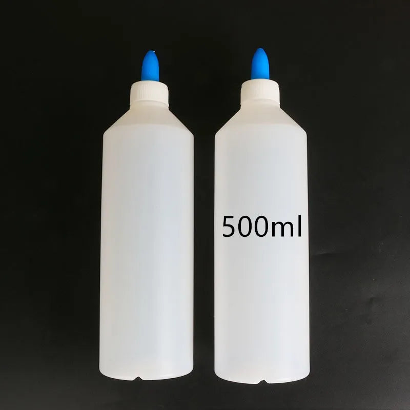 500ml Oblate Shape PE Glue Bottle Soft Squeeze Plastic Dropper Bottle