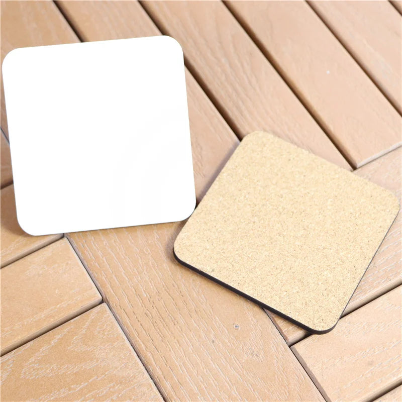 MDFSUB E0 100*100mm 4mm Thickness Sublimation Blank Wooden MDF Crok Back Eco-Friendly Coaster Square Shape Home Kitchen Bar