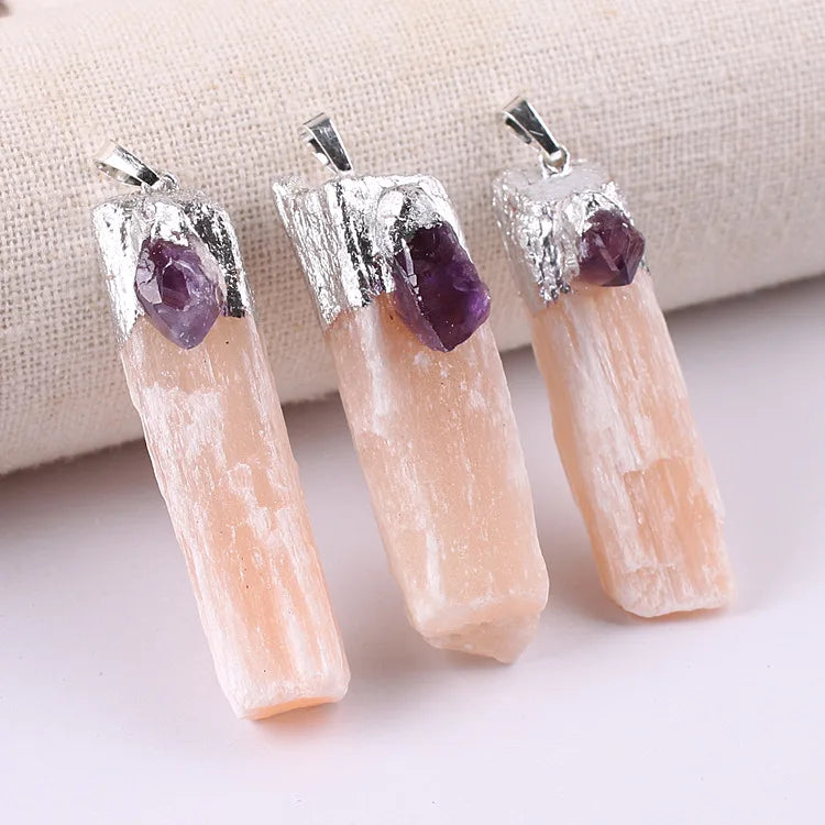 HUIYING Deno Hip Hop Customized Name Selenite Pendants For Sale