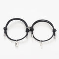 New 2Pcs/set Couple Charm Bracelet for Women Magnetic Attraction Ball Heart Key Lock Link Wrist Chain Best Friend Jewelry Gift