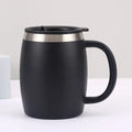 Portable Water Cup with Lid Big Belly Double Wall Stainless Steel Bear Mug
