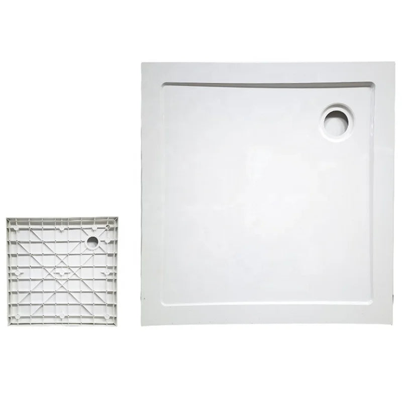 High European Quality Standard OEM Abs Square Shower Base Bathroom White Acrylic 40mm 70x70 Tray Square Available