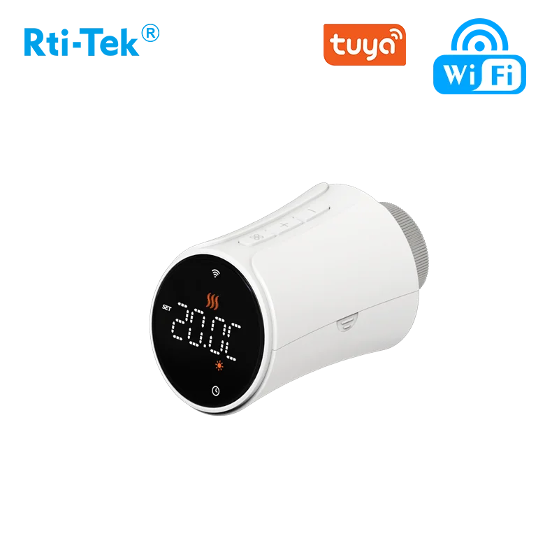 TUYA Wi-Fi Smart LED Thermostatic Radiator Valve TRV Anti-flammable PC Easy Installation Modern Alexa Google Home Apartment MegaBDM