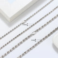 RINNTIN SC29-3.3 Hiphop Jewelry  Real 925 Sterling Silver 3.3mm Diamond-Cut Rope Chain Necklace for Women Men