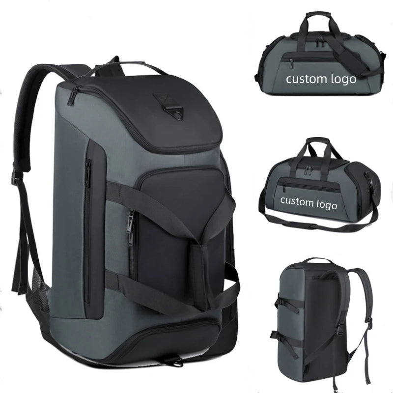 Custom Print Logo Waterproof Oxford Luggage Travel Bag Large Capacity Outdoor Travel Backpack Portable Sport Duffle Bag for Men