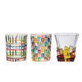 Italy Design Colorful Crystal Glass Cup Ins Vintage bar Whisky Mug 300ml suitable for Home and bar