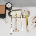 Luxury 5 in 1 Gold Wick Trimmer Snuffer Tray Dipper Candle Lighter Metal Handle Scissors for Embroidery Custom Candle Care Kit
