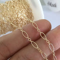Fashion Genuine 14K Gold Filled 3.3mm Figaro Chain 3+1 for Jewelry Necklace Making