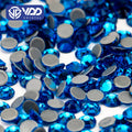 VDD 029 Capri Blue High Quality Hot-Fix Glass Rhinestone Crystal Flatback Strass Stones DIY Garment Decoration Wedding Dress