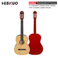 G3902 HEBIKUO Factory Wholesale 6 String Acoustic Guitar Manufacturer 39 Inch Full Basswood Cutaway Classical Guitar