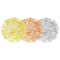 Gold Silver Rose Leaf Design Clear Base Plate Eco-Friendly 13" Round Glass Chargers with Underplate for Wedding Event Decoration