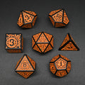 Retro Hollow Pattern Polyhedral DND Dice Vivid Colorful RPG Acrylic Dice Set for Role Playing Game