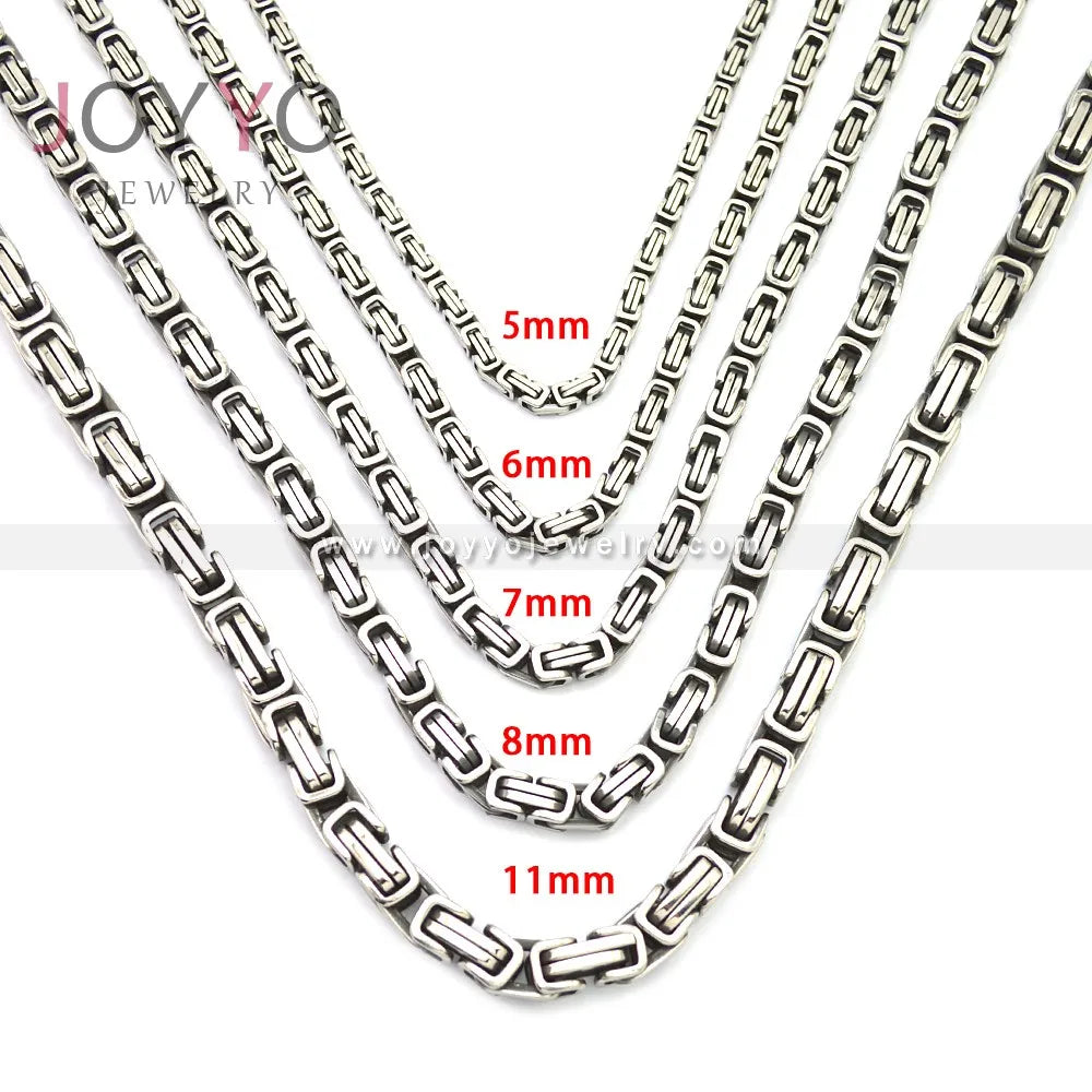 Hot Sale Jewelry Biker Chains Stainless Steel Cuban Men Necklace Hip Hop Link Necklace