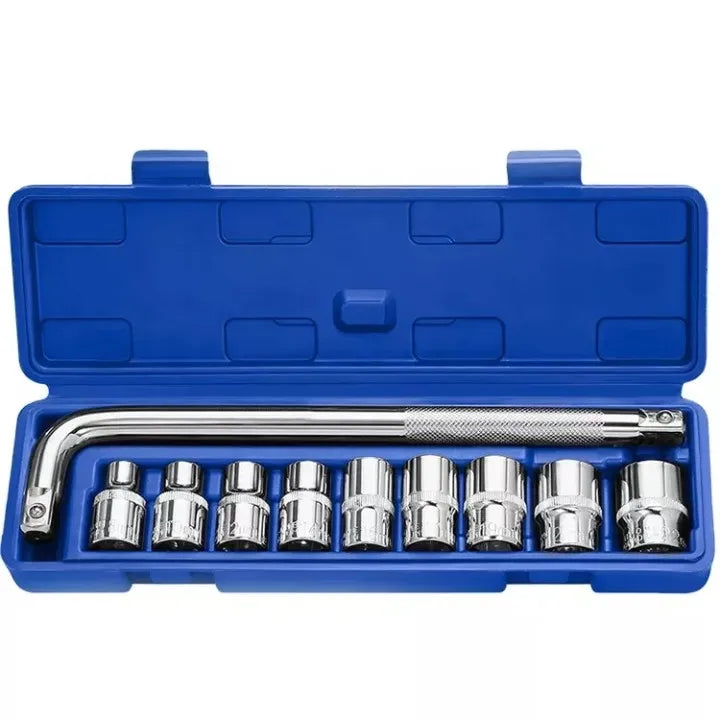 Convenient 10pcs Comprehensive Sockets 1/2 Impact Socket Set Hand Tool Set Bicycle Car Repairing Tool Set