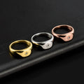 Forever Shine Signet Ring Waterproof & Tarnish-Free Stainless Steel with Starburst Design Effortless Minimalism
