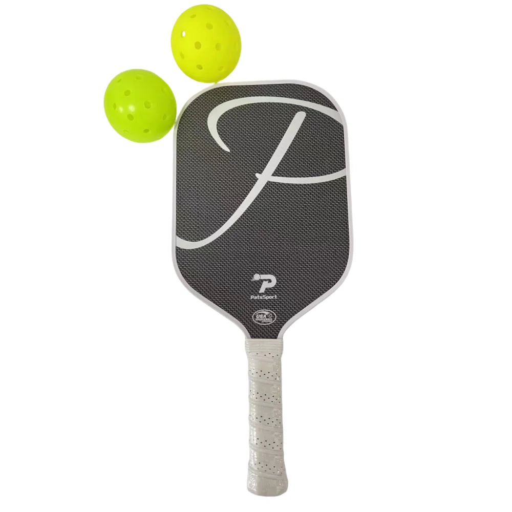 Factory Direct USAPA High Level Raw Carbon Pickleball Paddle Thermoformed Carbon Fiber Titanium Silver High Quality PATS SPORT
