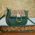 Factory Direct Sales Luxury Bags Hand-carved Retro Leather Crossbody Bag for Women Custom Handmade Cowhide Bag