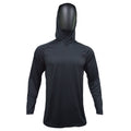 Wholesale 100% Polyester Custom Fishing Shirt Hoodie Long Sleeve Mens UV Protection Shirt Quick Dry Breathable Plus Size Black