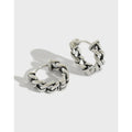 High Quality Classic New Design INS 925 Sterling Silver Chain Jewelry S925 Hoop Earrings Girl Women AE1204-1205