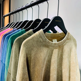Factory Wholesale Heavy Weight Plain Oversized Long Sleeve T-shirt Printing Embroidery Custom Blank 100 Cotton Men T Shirt