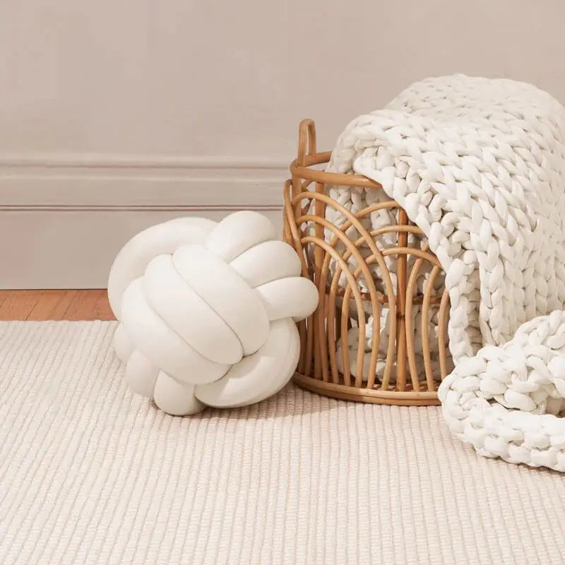 Christmas Gifts Pillows Cushions Ball Multi-Functional Use Home Ornaments Chunky Yarn Chenille Knotted Throw Pillows
