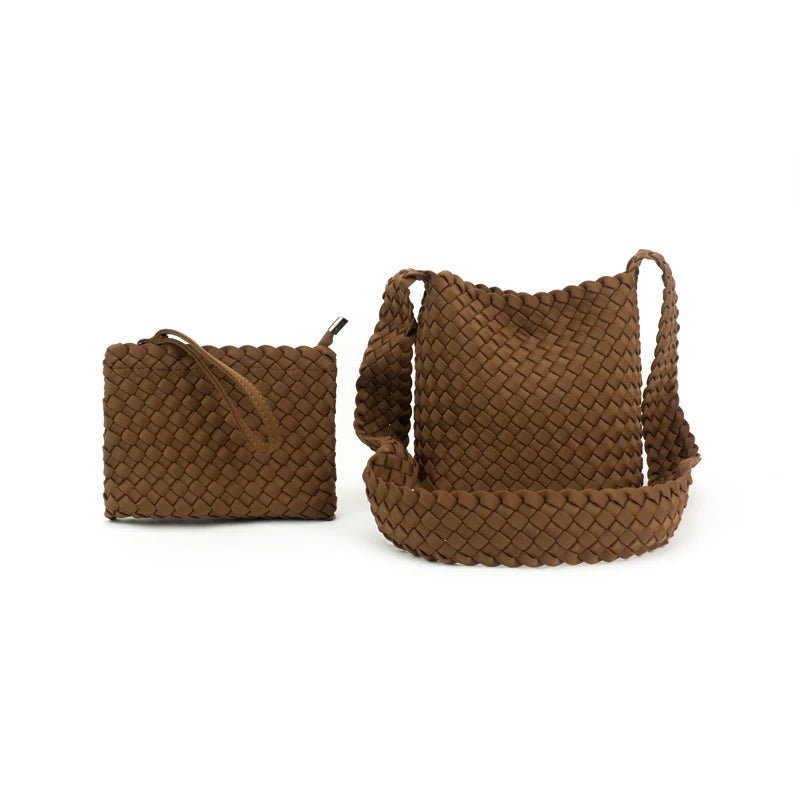 Trendy Bag 2024 Wholesale Small Fashion Neoprene Woven Bags Women Weaved Crossbody Bag
