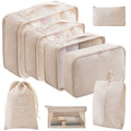 Custom Logo Travel Suitcase Storage Bag 8pcs Organizers Packing Cubes Set Travel Luggage Organizer Luggage Storage Bags