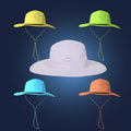 OEM Custom Fisherman Hat Waterproof Quick Drying Lightweight Nylon Embroidery Logo Bucket Cap Hat with String