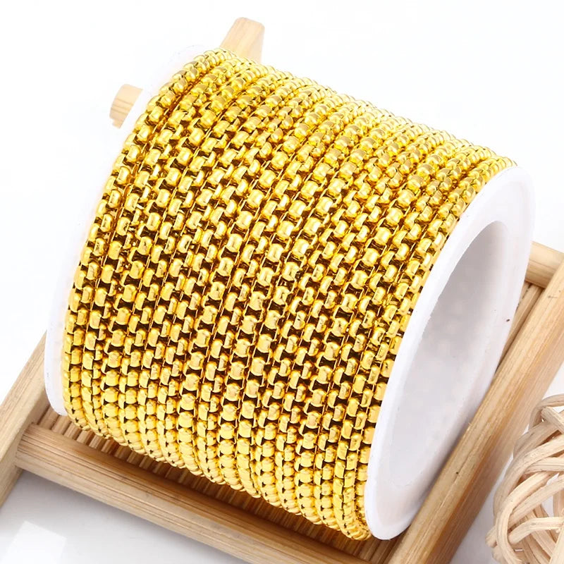 Stainless Steel Square Pearl Chain Necklace Chain Necklace for Pendant Men Women Necklace Jewelry Making