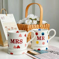 Hot Sale Mothers Day Gifts Ceramic Coffee Mug love Couple Water Cup Dot Small Fresh Cup Drinkware