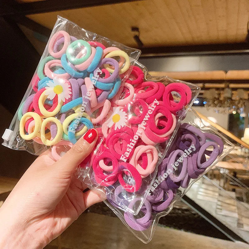 Gmagic Free Sample Wholesale Custom Logo Sweet Polyester Hair Elastic Tie Hair Decoration for Girls Kids