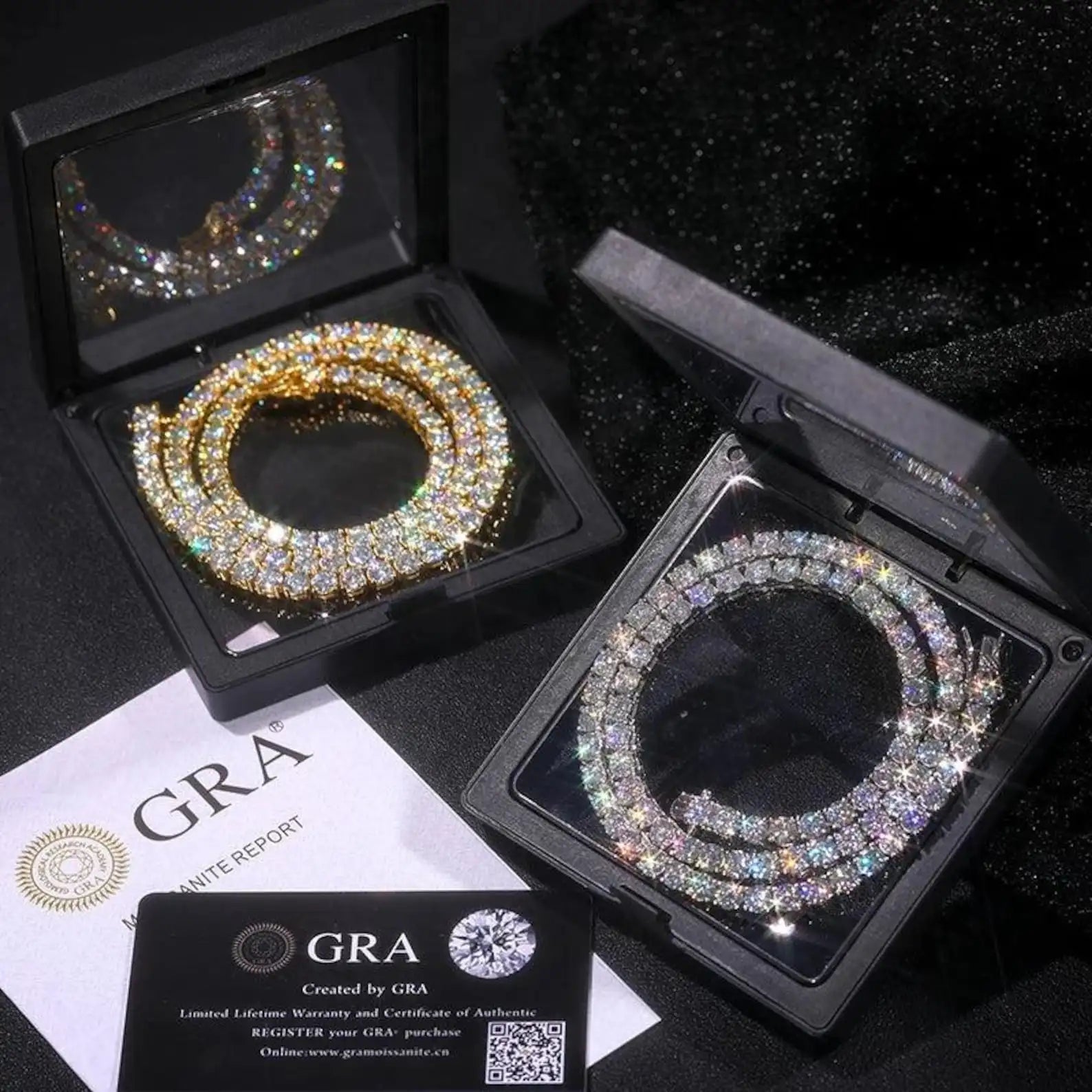 Elisa Wholesale Price RTS Hip Hop Jewelry Sterling Silver 925 Pass Tester Diamond Chain VVS Moissanite Luxury Tennis Chain