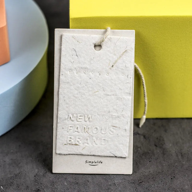 Source Factory Direct Sale New Arrival Customizable Size & Logo Paper Hang Tags Coated Paper Hang Tags for Clothing
