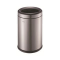 New Stainless Steel Indoor Round Trash Can Open Top 6L 8L 10L 12L Silver Small Dustbin for Kitchen Bathroom Office Home