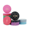 Professional Colored Poker Chips Ceramic 50mm 16.2g Custom logo Set Casino Grade Game Chip for Other Entertainment Products