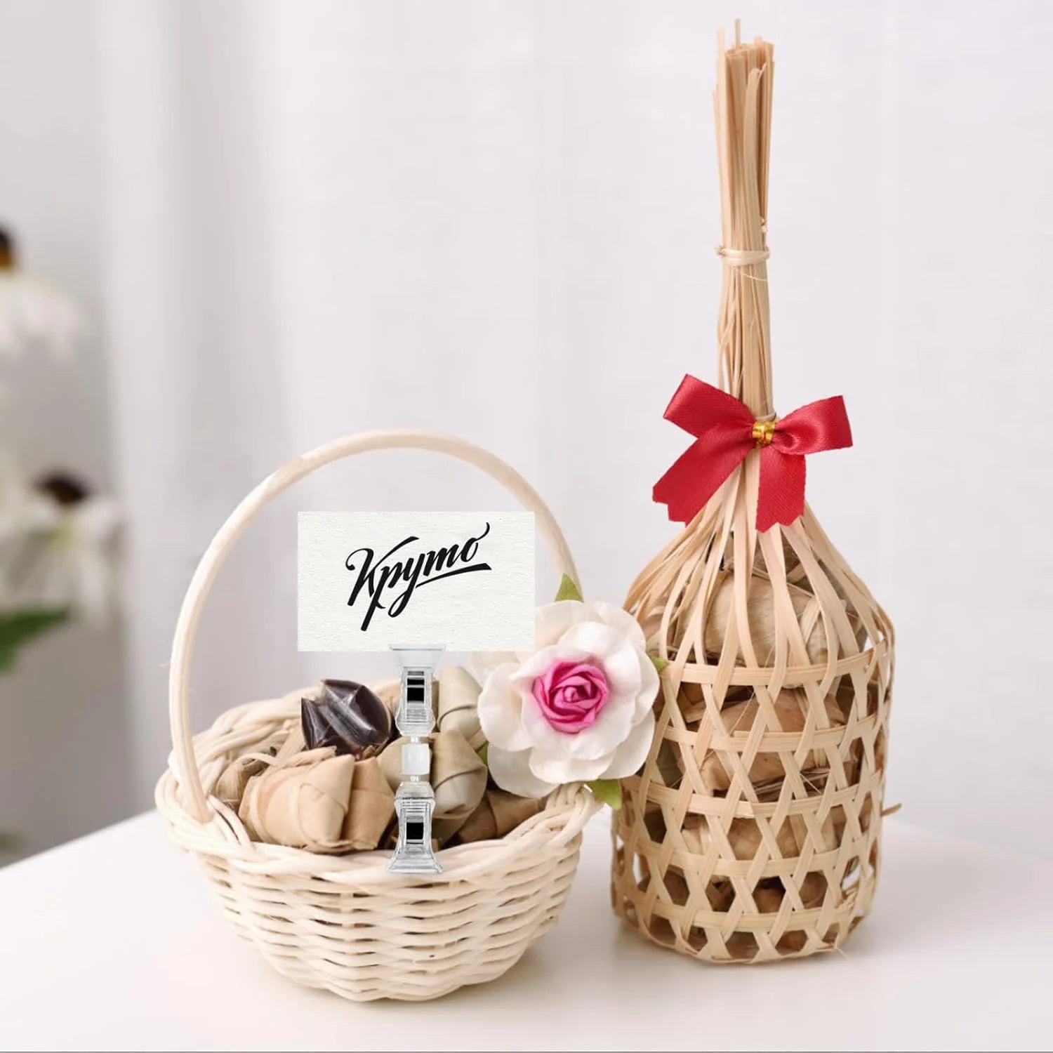 POP Plastic Display Holder Double Sided Sign Clips Sign Display Mini Clip Clear Rotatable Merchandise Clip
