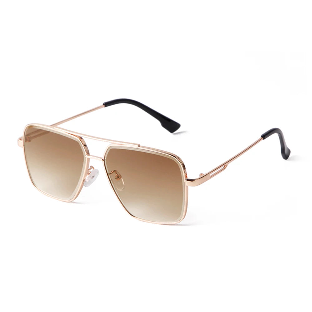 STORY T246 Classic Fashion Oversized Square Sunglasses Men Women 2023 New Design Retro Double Bridge Gradient Pilot Sun Glasses