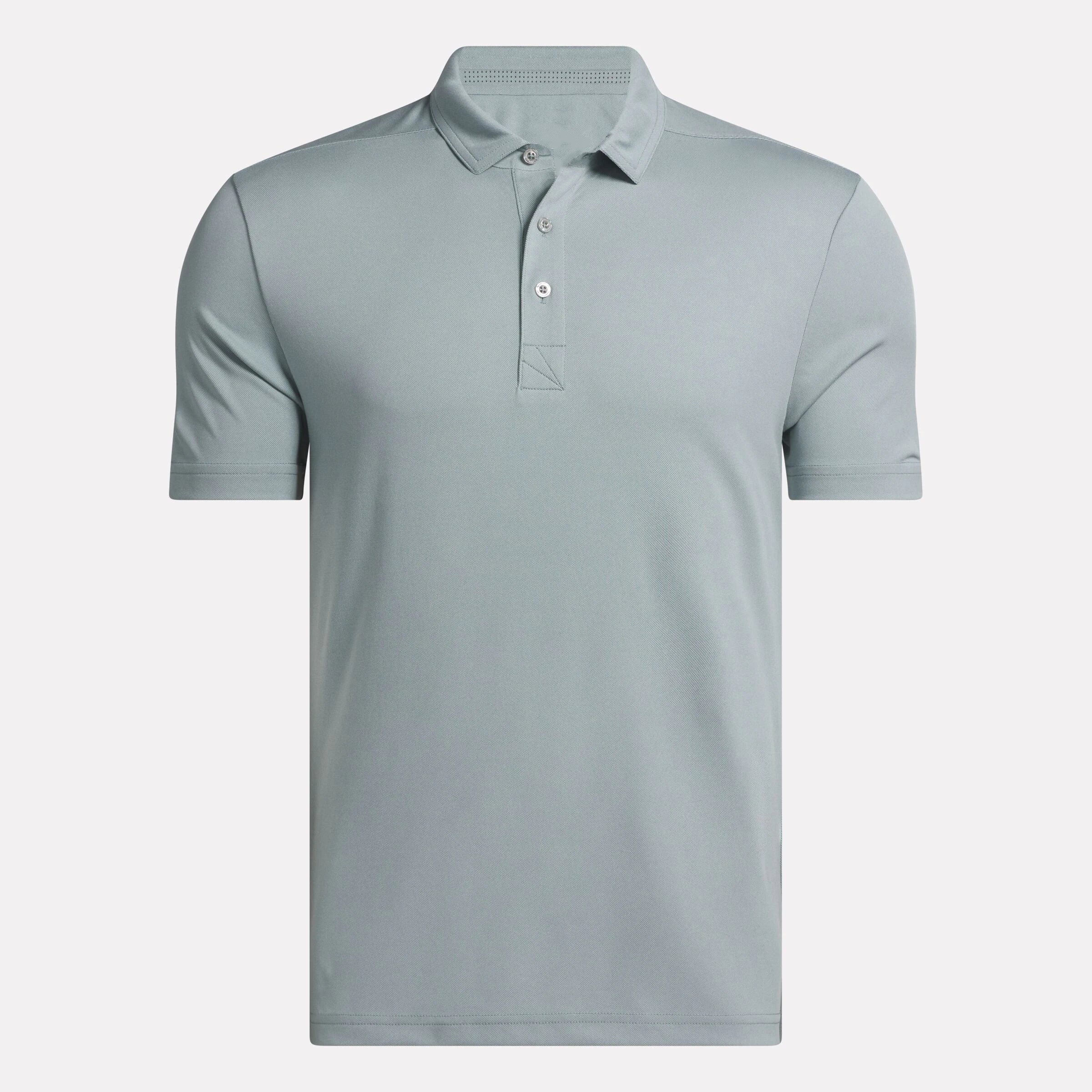 Men's Sweat Wicking Short Sleeve Knit Pique Polo Shirt Front Button Golf Polo Shirts