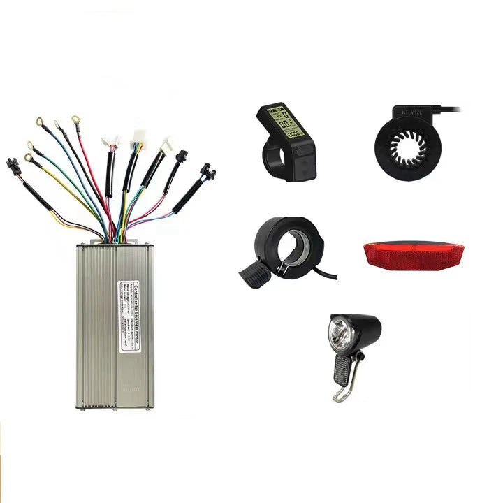 Ebike Controller Kit 30A KT LCD4 Display V12L PAS Thumb Throttle Lights for Electric Bicycle Parts and Accessories