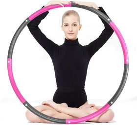 8 Detachable Soft Padding Weighted Exercise Hoop Rings Fitness Circles for Adults and Children